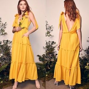 Rare happyxnature yellow maxi dress NWT size L